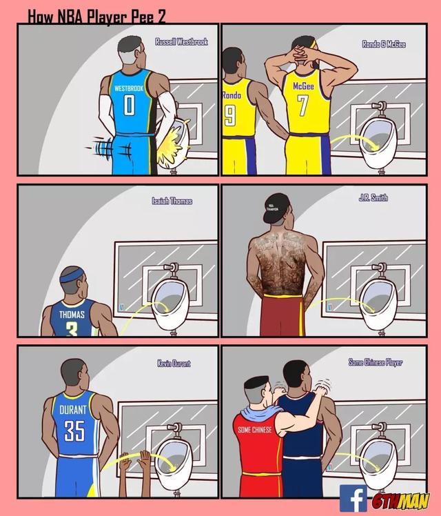 NBA球员是怎么撒尿的?乔丹的姿势最销魂,詹姆斯很黄很暴力!