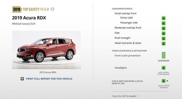 为什么说安全性是讴歌RDX突围的一大资本?