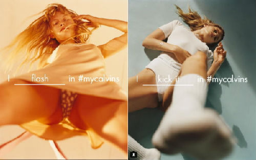 女模裙底春光乍泄 CK内裤新广告被批"恋童癖"(图)